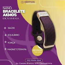 Nano Bracelete Akmos - Cor Bordô